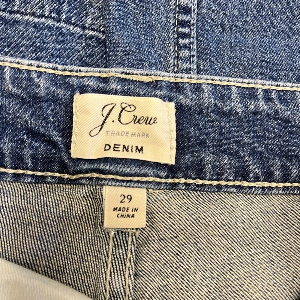 J.CREW Denim‎ Wide Flare Leg Jeans Womens 29 Blue High Rise Raw Hem Boho Coastal